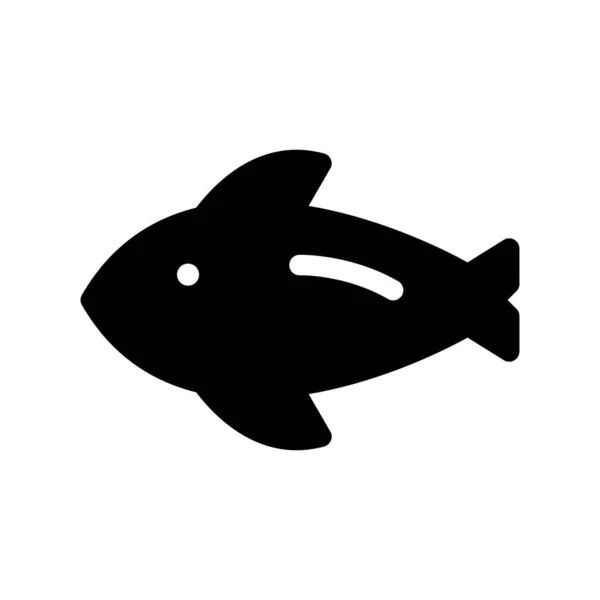 Icône Vectorielle Glyphe Poisson Desig — Image vectorielle