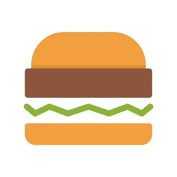 Burger Flat Vector Icon Desig — Stock Vector