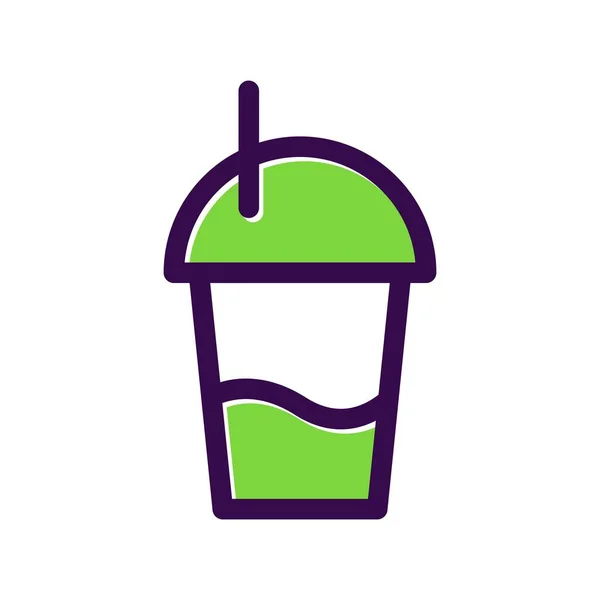 Icône Vectorielle Remplie Milkshake Desig — Image vectorielle