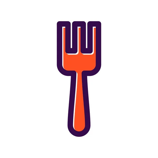 Fork Filled Vector Icon Desig — Stock Vector