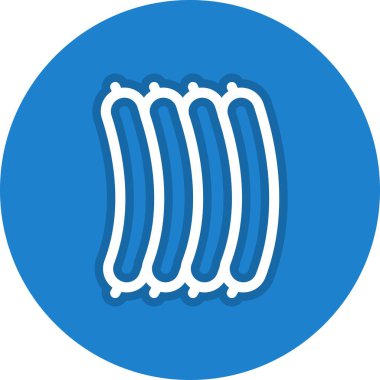 Kaburga Hattı Çember Vektör Simgesi Tasarımı