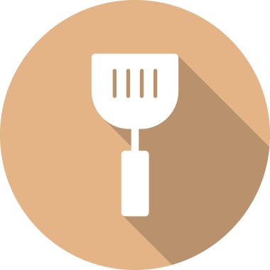 Spatula Glyph Çember Vektör Simgesi Tasarımı