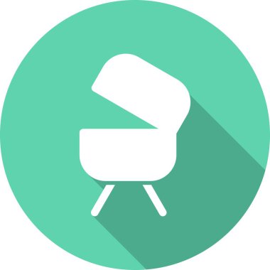 BBQ Glyph Çember Vektör Simgesi Tasarımı