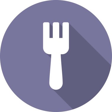 Çatal Kabartma Çemberi Vektör Simgesi Tasarımı