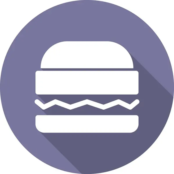 Burger Glyph Circle Vector Icon Desig — Stock vektor
