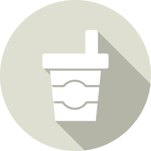 Caffeine Glyph Circle Vector Icon Desig — Vettoriale Stock