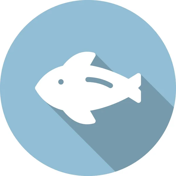 Fish Glyph Circle Vector Icon Desig — Stockový vektor