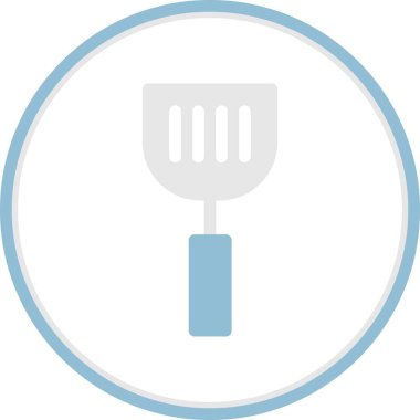 Spatula Düz Çember Vektör Simgesi Tasarımı