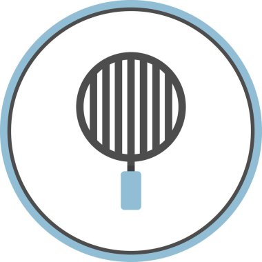 Izgara Düz Çember Vektör Simgesi Tasarımı