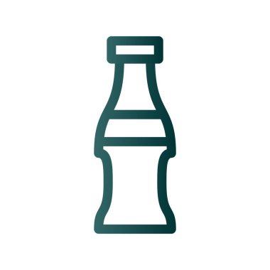 Su Şişe Çizgisi Gradyan Vektör Simgesi Tasarımı