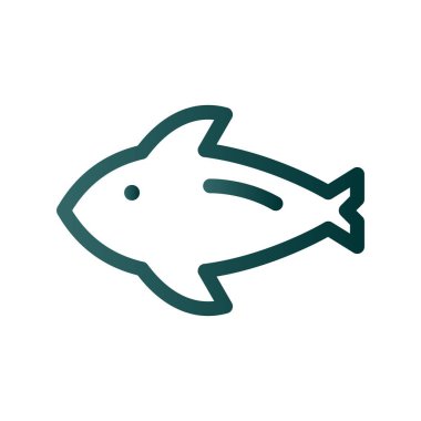 Balık Hattı Gradyan Vektör Simgesi Tasarımı