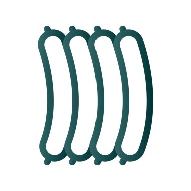 Kaburga Çizgisi Gradyan Vektör Simgesi Tasarımı