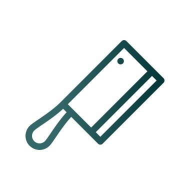 Kesme Çizgisi Gradyan Vektör Simgesi Tasarımı