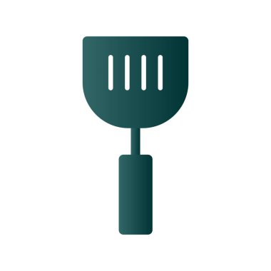 Spatula Glyph Gradyan Vektör Simgesi Tasarımı