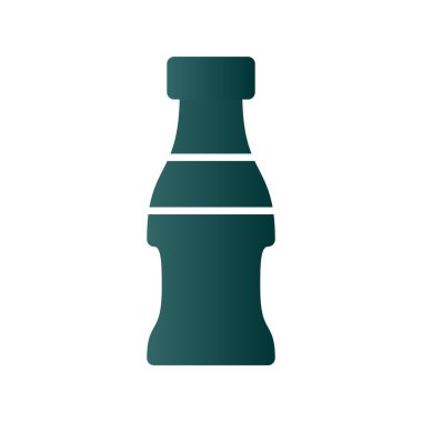 Su Şişesi Kabartma Gradyan Vektör Simgesi Tasarımı