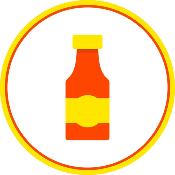 Sauce Flat Circle Vector Icon Desig — Wektor stockowy