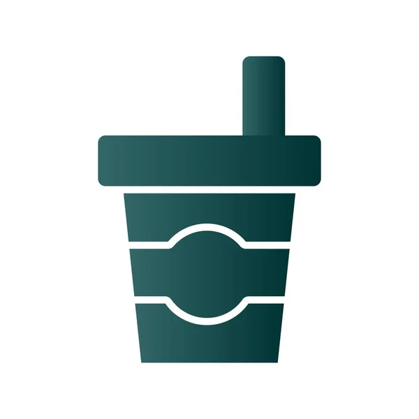 Caffeine Glyph Gradient Vector Icon Desig — Vetor de Stock