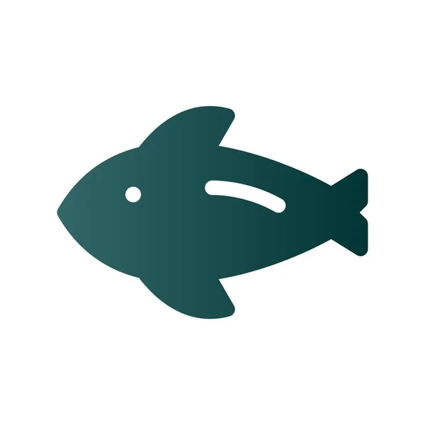 Fish Glyph Gradient Vector Icon Desig — Stockový vektor