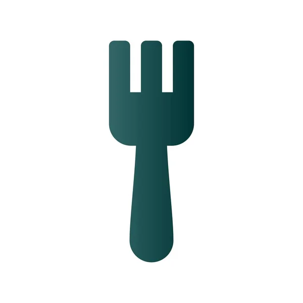 Fork Glyph Gradient Vector Icon Desig — Stock Vector