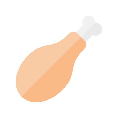 Tavuk Düz Işık Vektör Simgesi Tasarımı