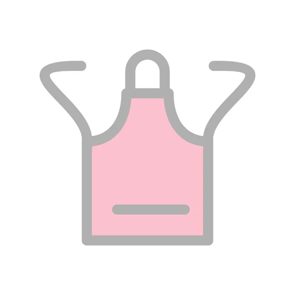 Apron Line Filled Light Vector Icon Desig —  Vetores de Stock