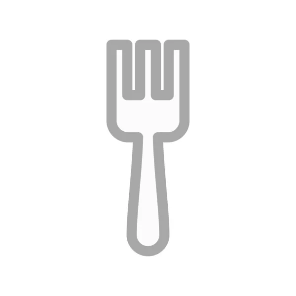 Fork Line Filled Light Vector Icon Desig — Stock Vector