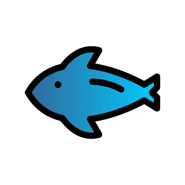 Ryby Plněné Přechod Vektorové Ikony Desig — Stockový vektor