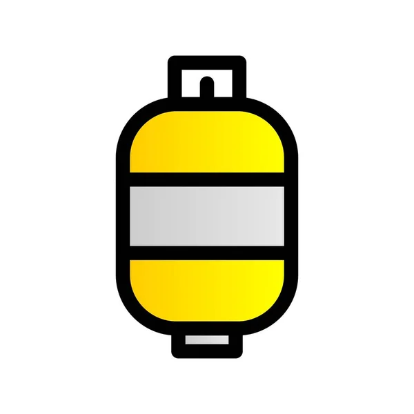 Cylinder Filled Gradient Vector Icon Desig — Stock Vector