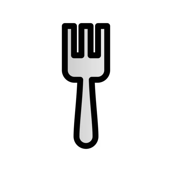 Fork Filled Gradient Vector Icon Desig — Stock Vector
