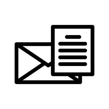 E- posta Özeti Vektör Simgesi Tasarımı