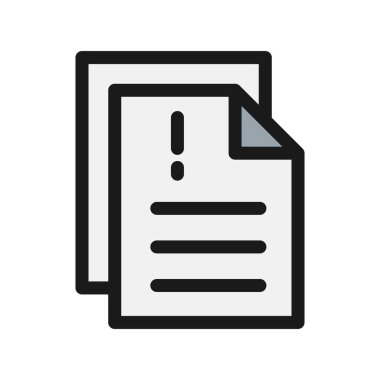 Bilgi Belgesi Satırı Doldurulmuş Vektör Simgesi Tasarımı