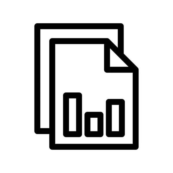 Document Graph Outline Vector Icon Desig — Vector de stock