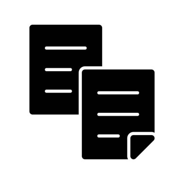 Belge Glyph Vektör Simgesi Tasarımı