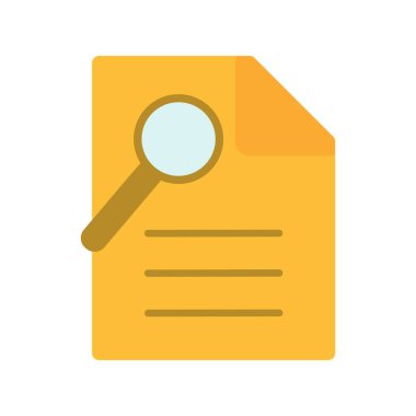 Belge Düz Vektör Simgesi Tasarımı Ara