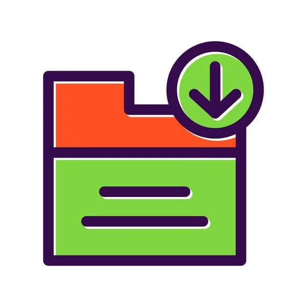 Download Folder Filled Vector Icon Desig — Stock Vector