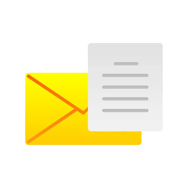 Correo Gradiente Plano Vector Icon Desig — Vector de stock