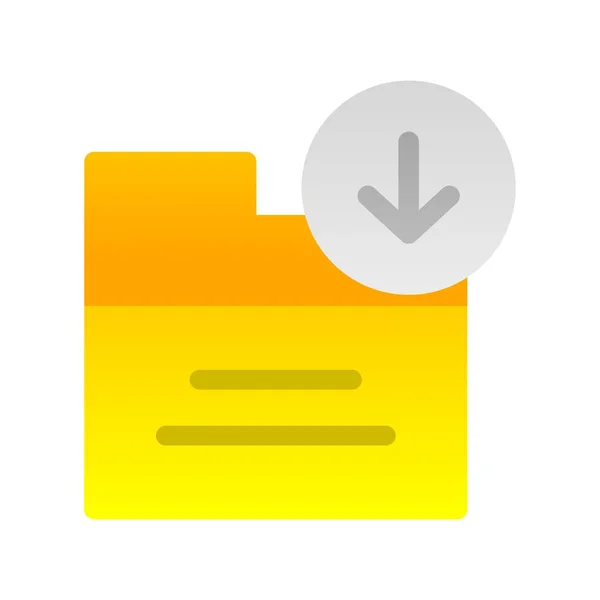 Téléchargement Folder Flat Gradient Vector Icon Desig — Image vectorielle