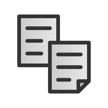 Belge Doldurulmuş Gradyan Vektör Simgesi Tasarımı