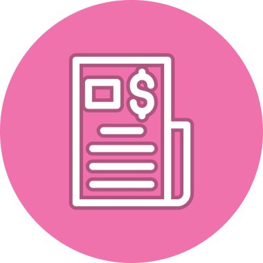 Gazete Satışları Çember Vektör Simgesi Tasarımı