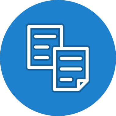 Belge Satırı Çember Vektör Simgesi Tasarımı