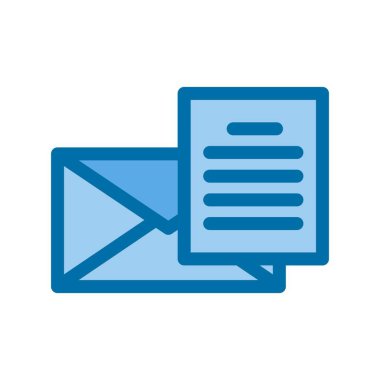 Posta Doldurulmuş Mavi Vektör Simgesi Tasarımı