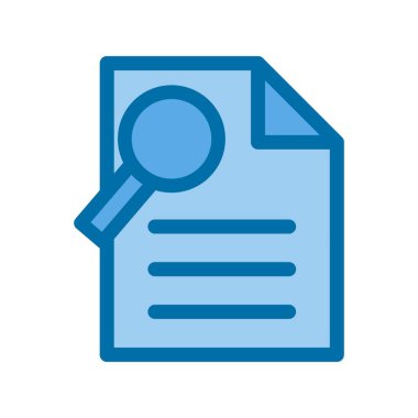 Mavi Vektör Simgesi Tasarımı Doldurulmuş Arama Belgesi