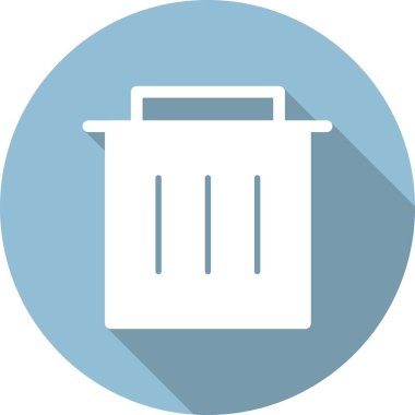 Çöp Kabartma Çemberi Vektör Simgesi Tasarımı