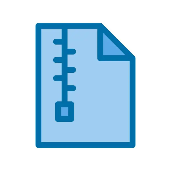 Документ Zip Filled Blue Vector Icon Desig — стоковый вектор