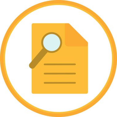 Belge Düz Çember Vektör Simgesi Tasarımı Ara