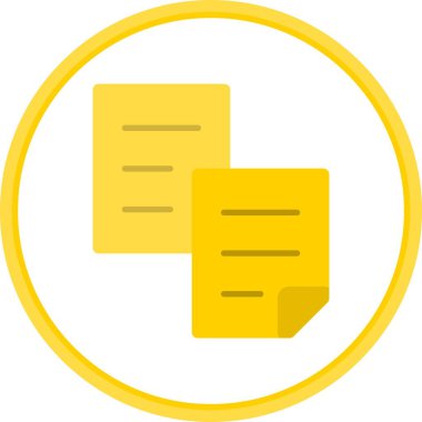 Belge Düz Çember Vektör Simgesi Tasarımı