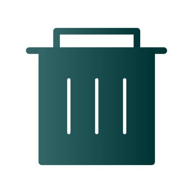 Çöp Kabartma Gradyan Vektör Simgesi Tasarımı