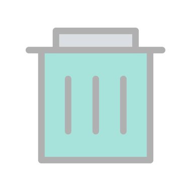 Çöp Satırı Doldurulmuş Işık Vektörü Simgesi Tasarımı