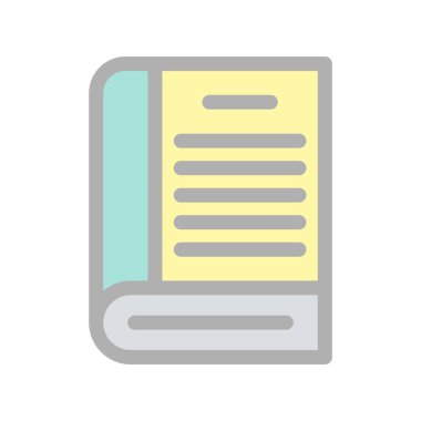 Kitap Satırı Doldurulmuş Işık Vektörü Simgesi Tasarımı