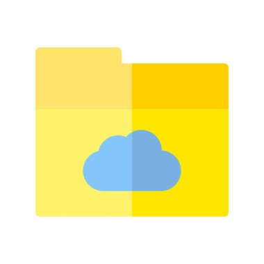 Bulut Dizini Düz Işık Vektörü Simgesi Tasarımı